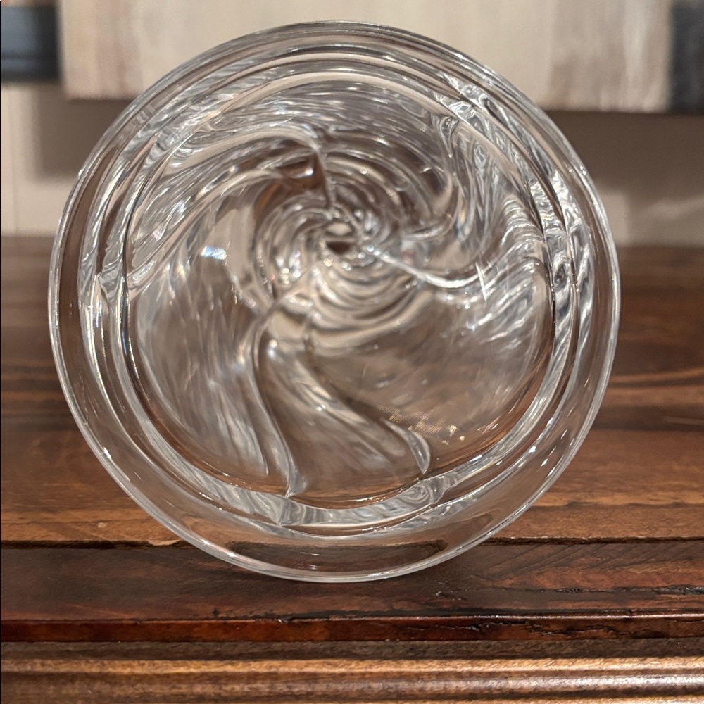 Noritake "Sweet Swirl-Clear" Water Goblet Pressed Glass Discontinued Pattern - Picture 4 of 7